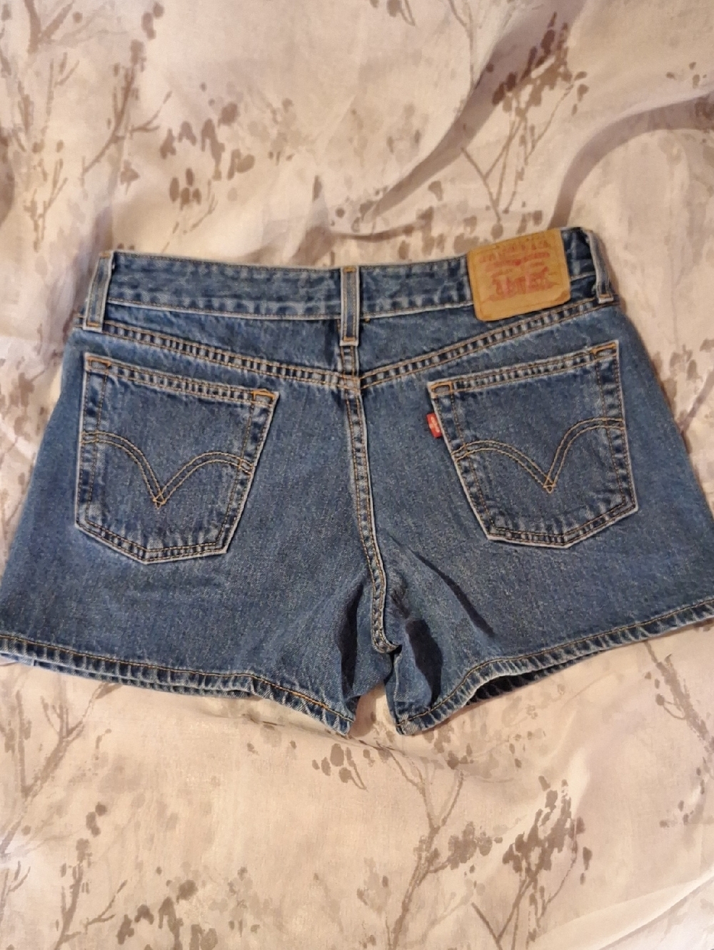 Levi's Blue High-Rise Denim Shorts
